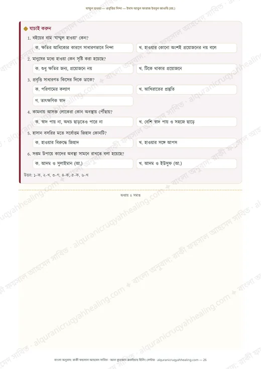 যাম্মুল হাওয়া — প্রবৃত্তির নিন্দা — ২৬